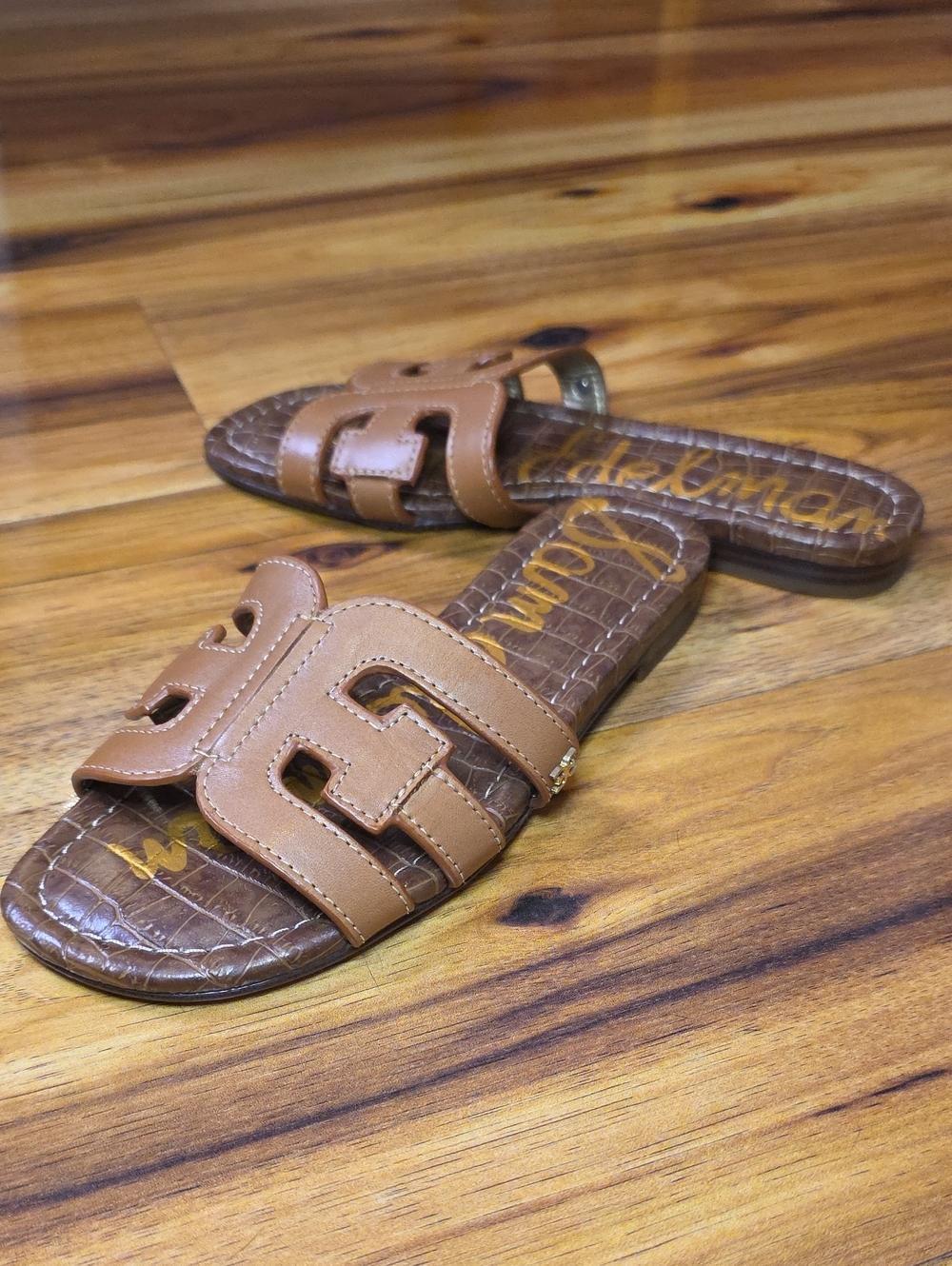 Sam Edelman Brown Slide Sandals with Cutout Strap - NWOT